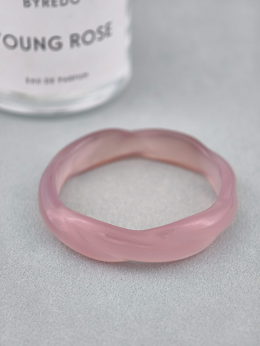 Natural Pink Chalcedony Bracelet