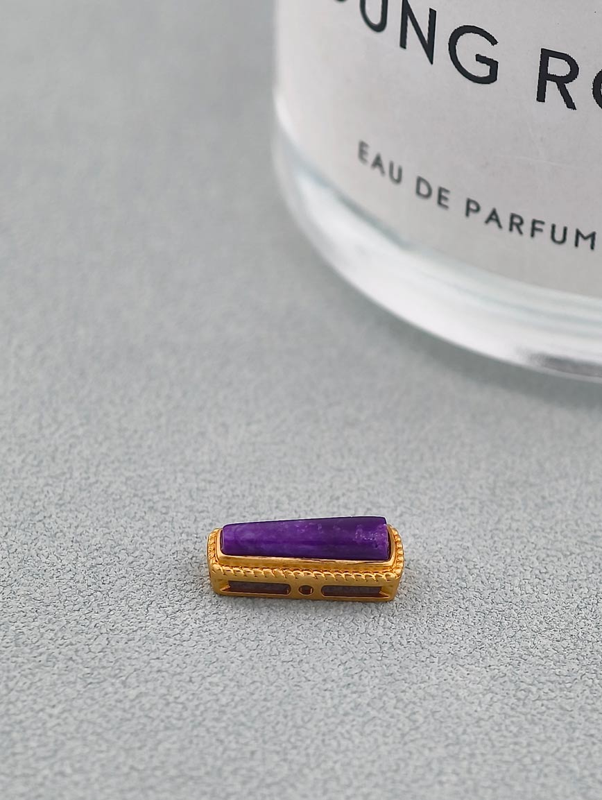 18K Gold Natural Sugilite Fashion Personality DIY Accessory