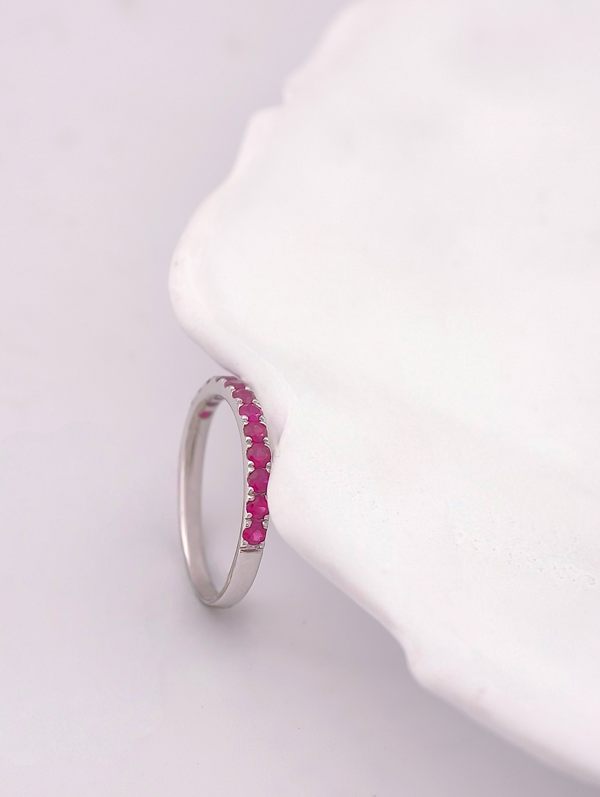 Natural Ruby Simple Ring