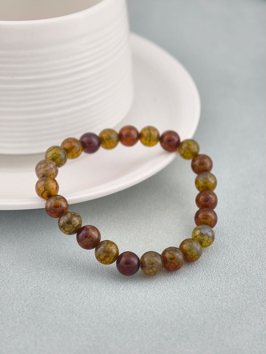 Natural Dragon Pattern Agate Bracelet