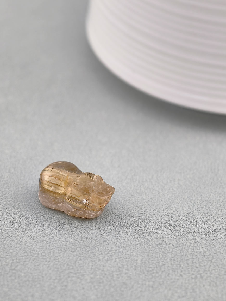 Natural Titanium Rutilated Quartz Pi Xiu DIY Accessory