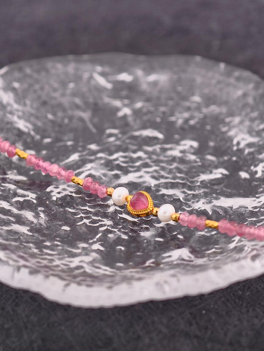 Natural Pink Tourmaline Exclusive Design Bracelet