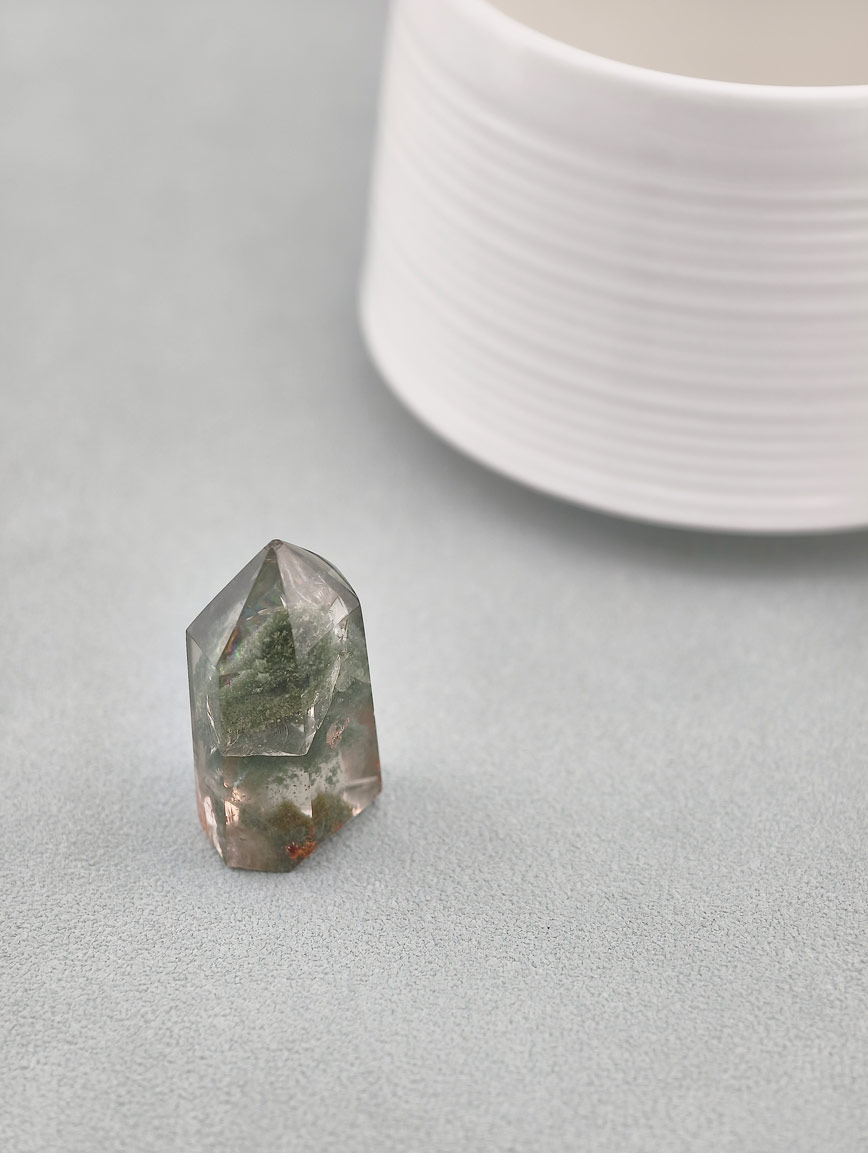 Natural Green Phantom Pyramid Ornament