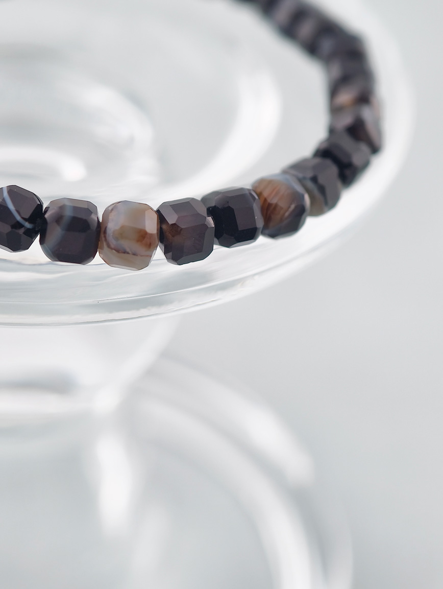 Natural Black Agate Bracelet