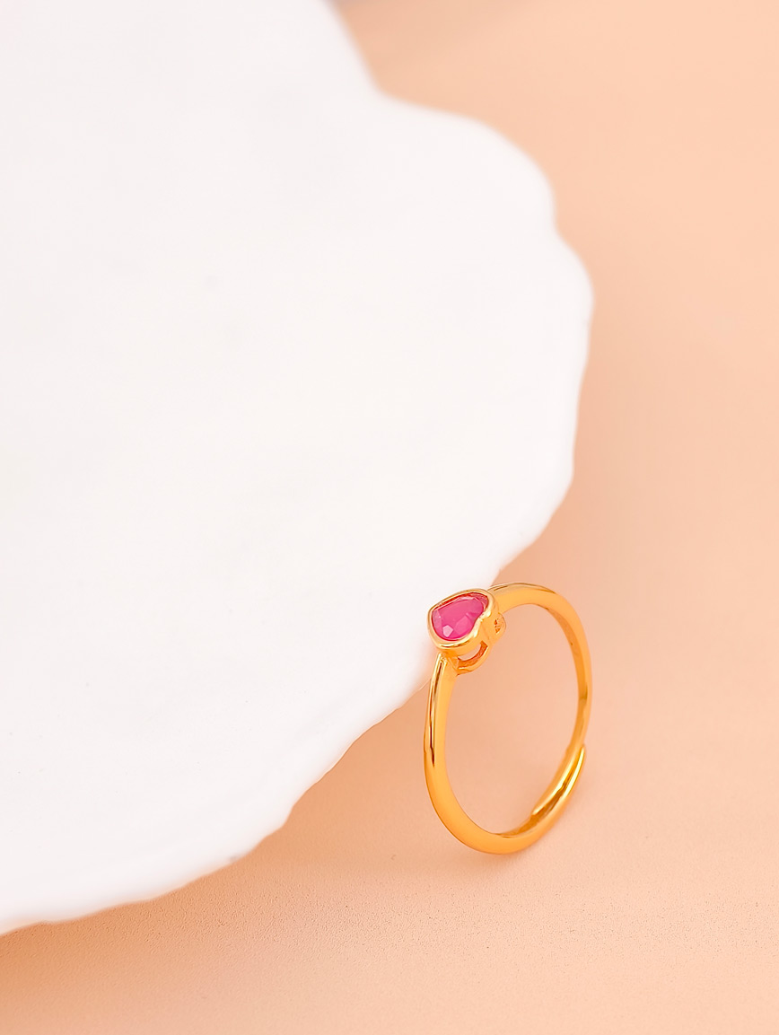Heart Ruby Ring