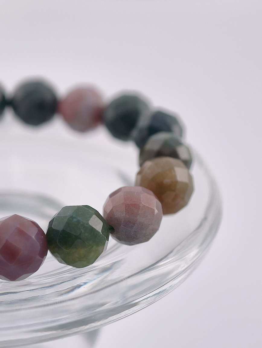 Natural Water Grass Agate Simple Style Bracelet