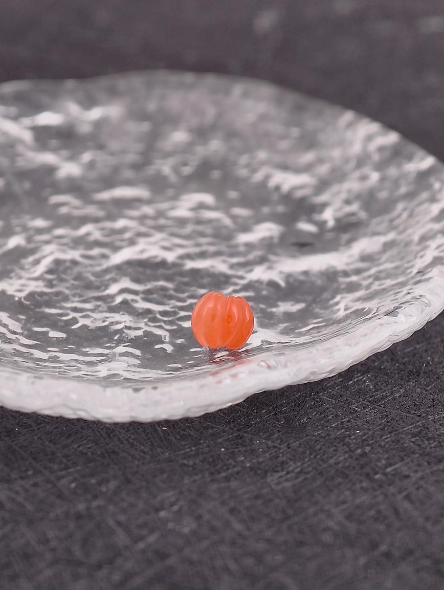 Natural South Red Agate Pumpkin Bead DIY Accessory