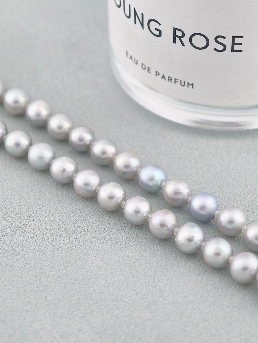 Gray Akoya Seawater Pearl Necklace