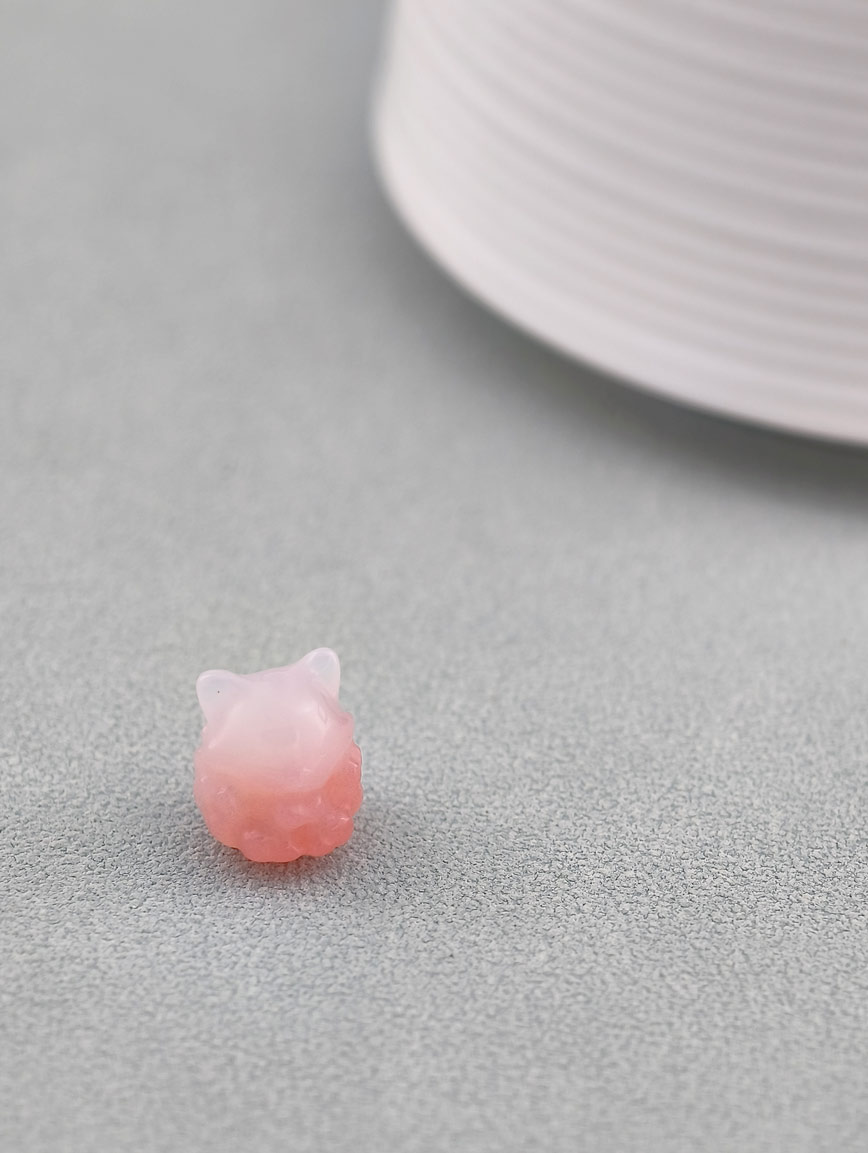 Natural Graduated Alxa Agate Nine-Tailed Fox DIY Accessory