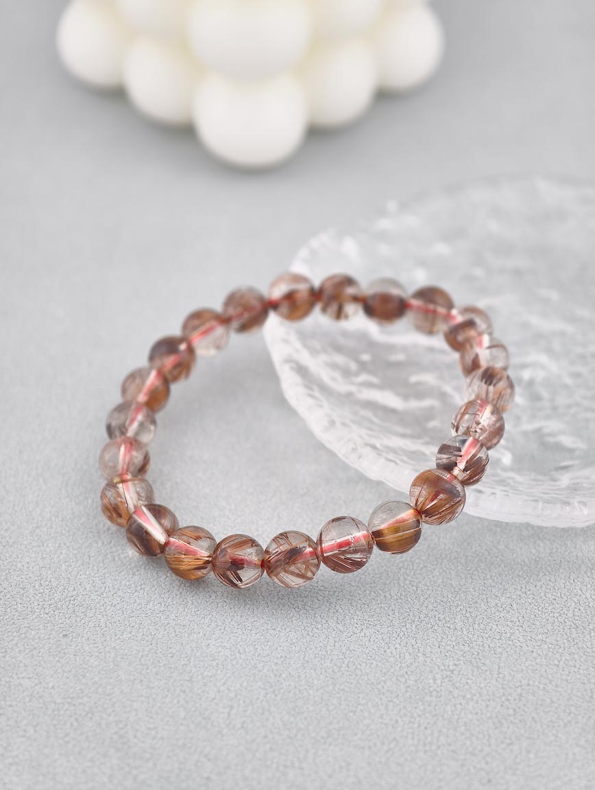 High Quality Copper Rutilated Quartz Energy Bracelet