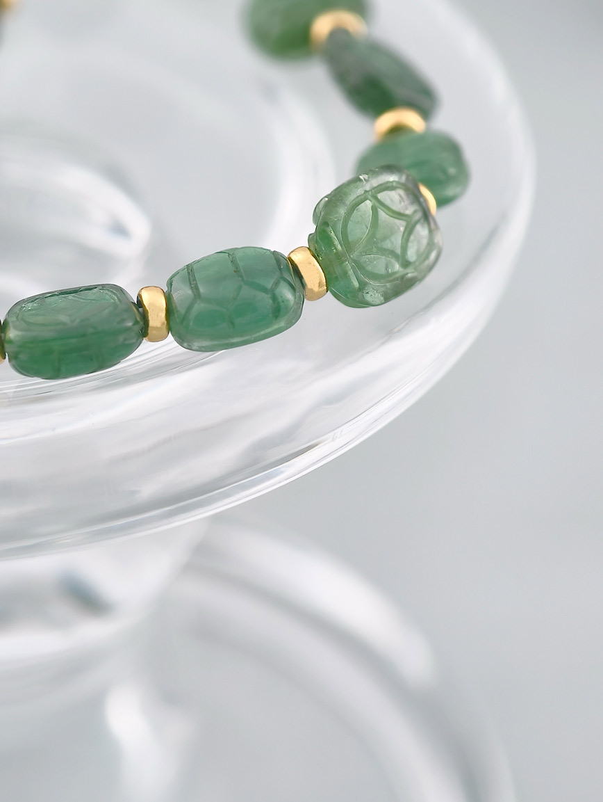 Natural Green Tourmaline Simple Style Bracelet