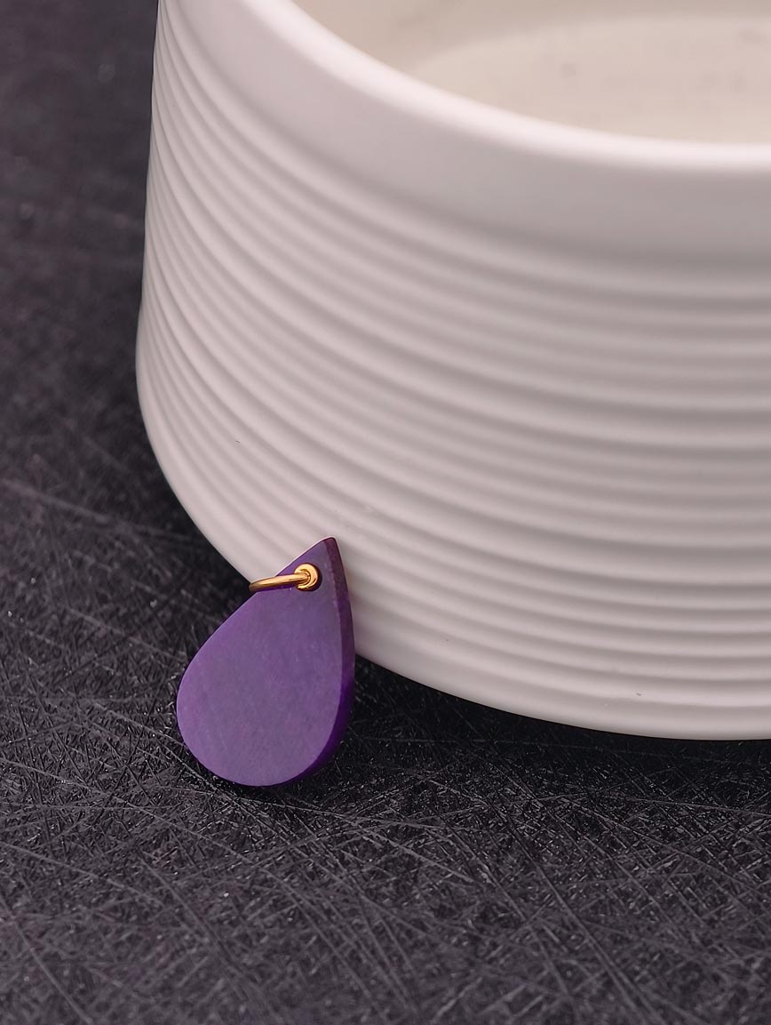 Natural Sugilite Sterling Silver Pendant
