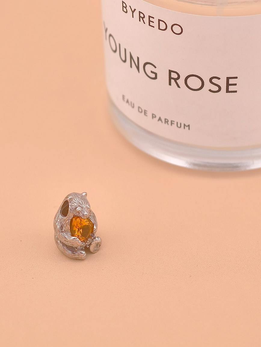 Natural Citrine Bear Hug Pendant