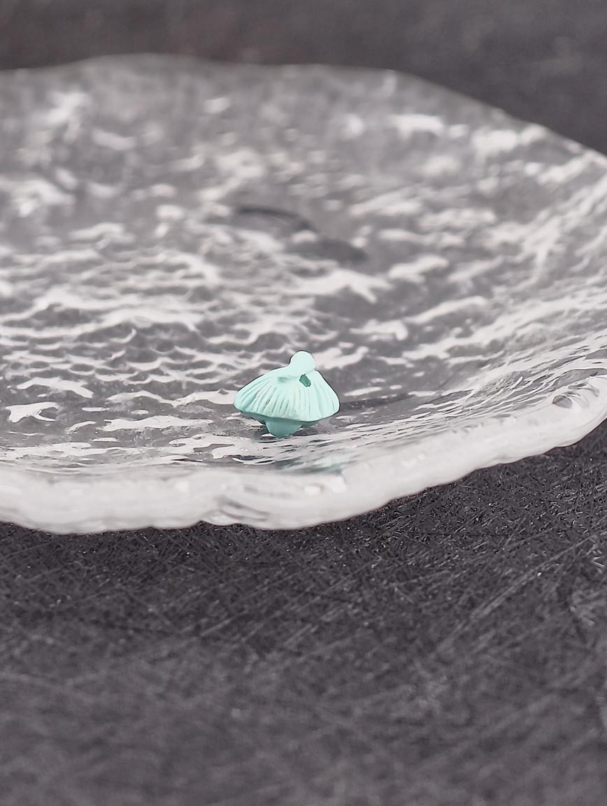 Turquoise Lotus Pod Carving Key DIY Accessory