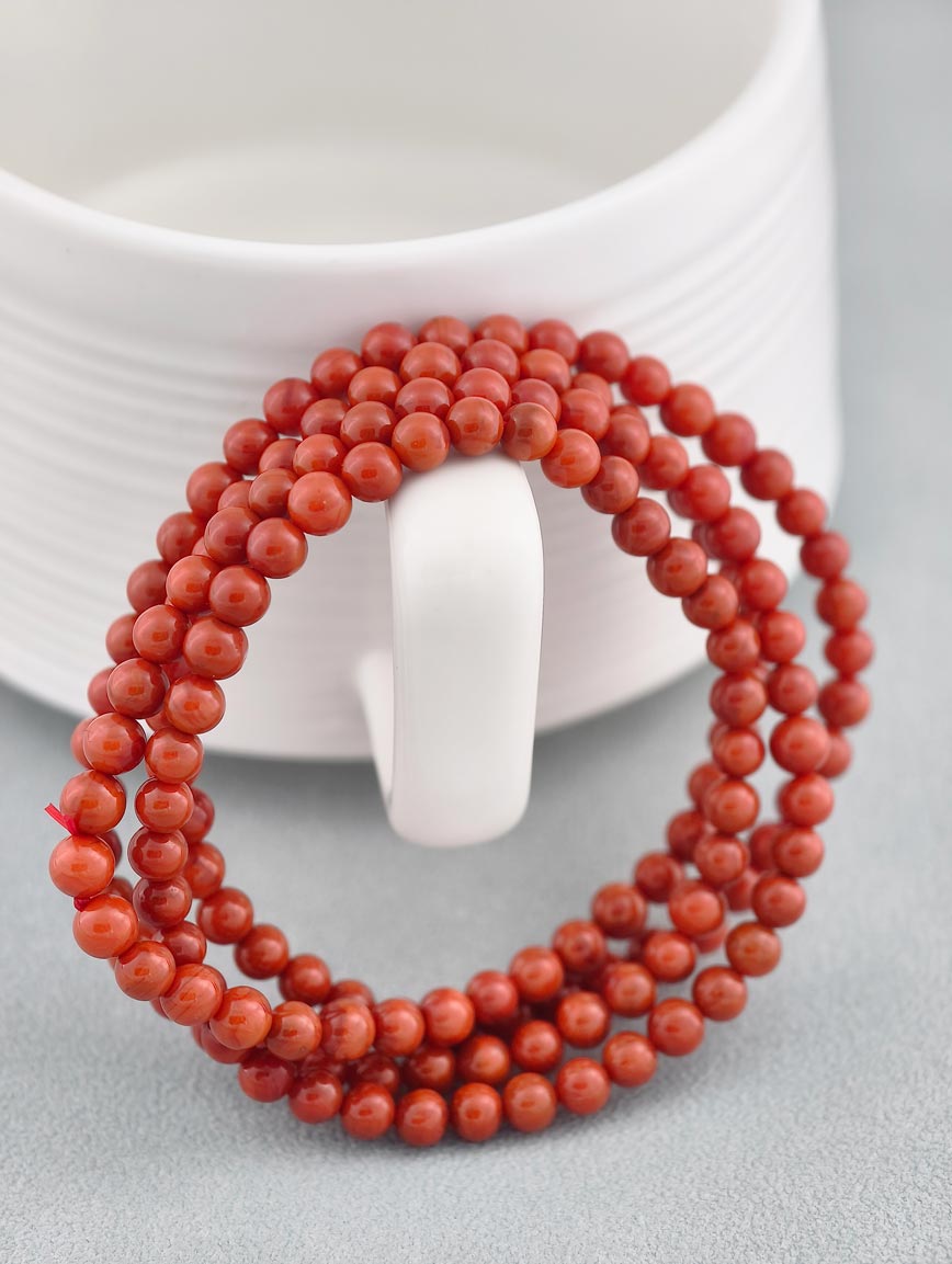 Natural South Red Agate Multi-Circle Bracelet