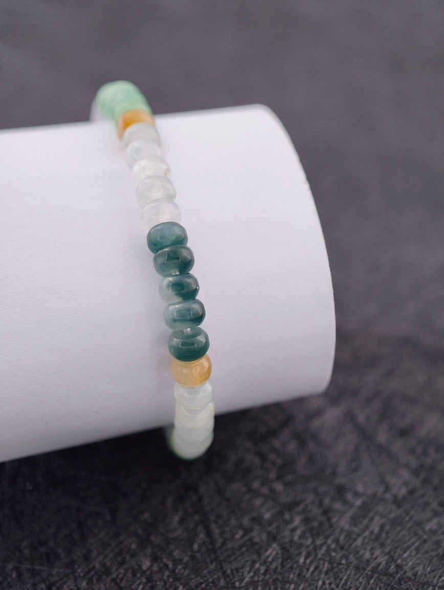 Natural Multi-Colored Jadeite Bracelet