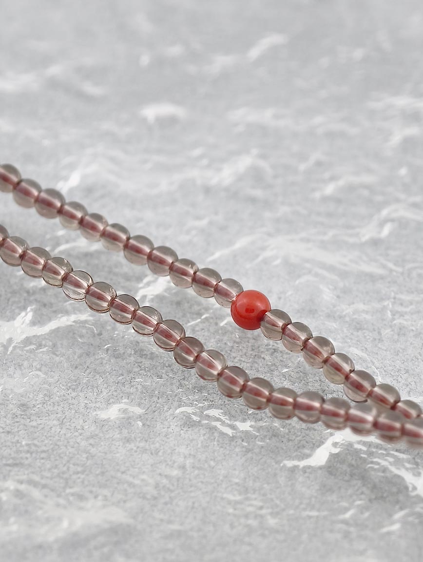 Natural Smoky Quartz and Agate Three-Wrap Bracelet