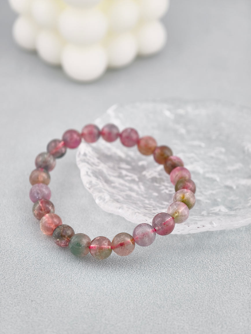Collectible Natural Watermelon Tourmaline Bracelet