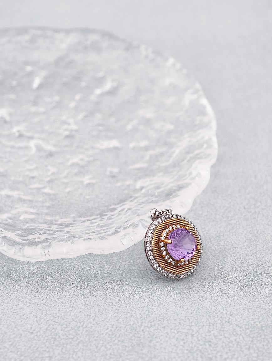 Lucky Wheel Amethyst Pendant