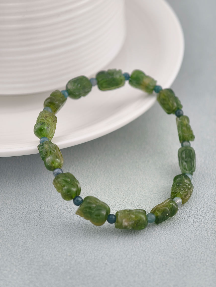 Natural Green Tourmaline Energy Bracelet