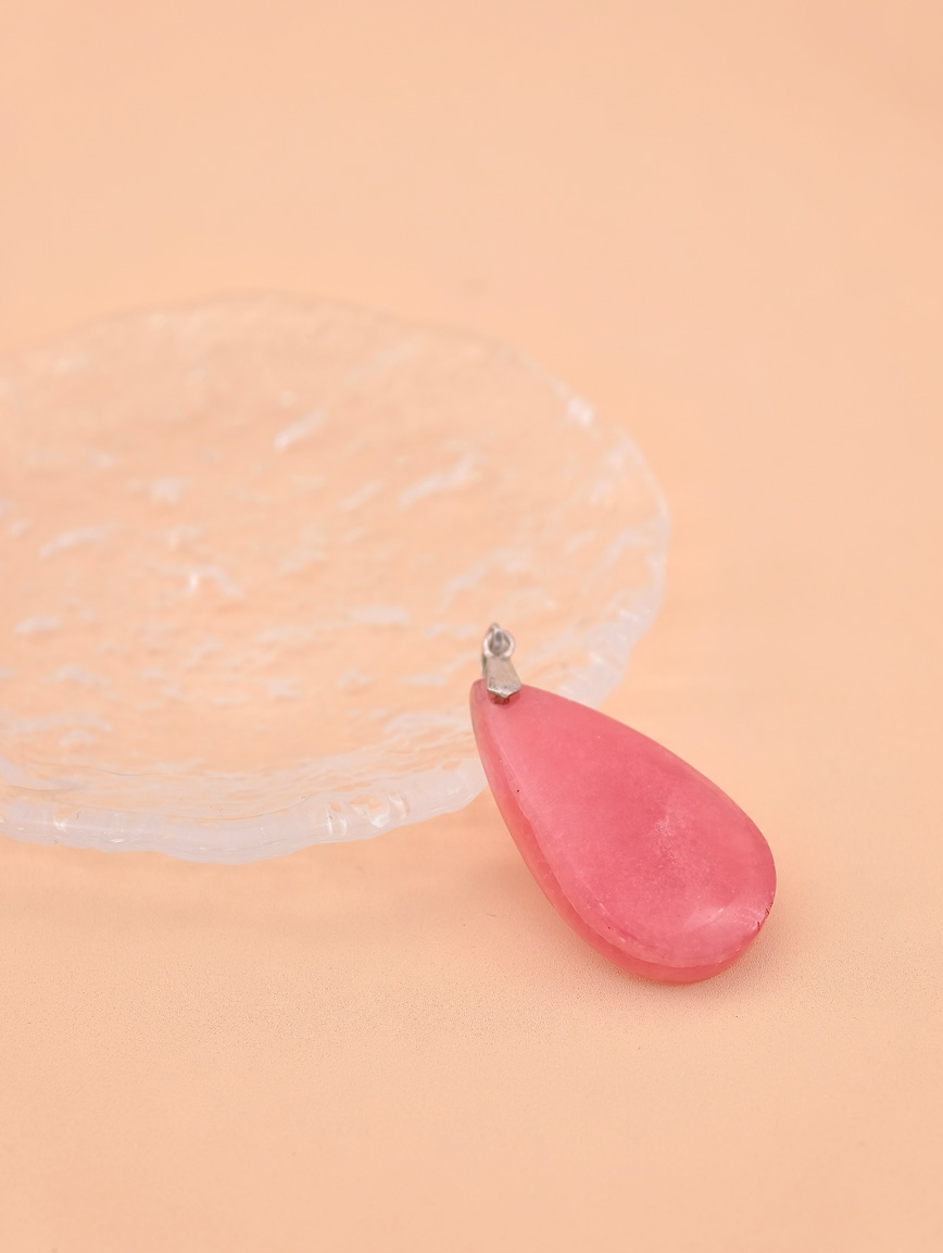 Natural Rhodochrosite Sterling Silver Pendant
