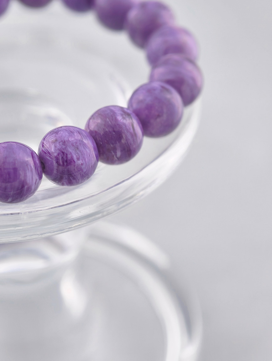 Natural Charoite Simple Style Bracelet