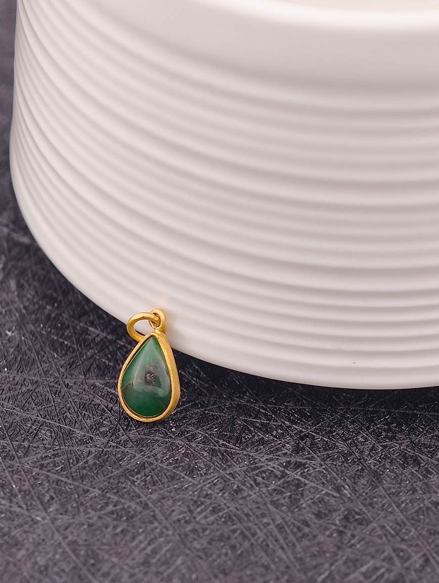 Natural Water Drop Shaped Jadeite Pendant