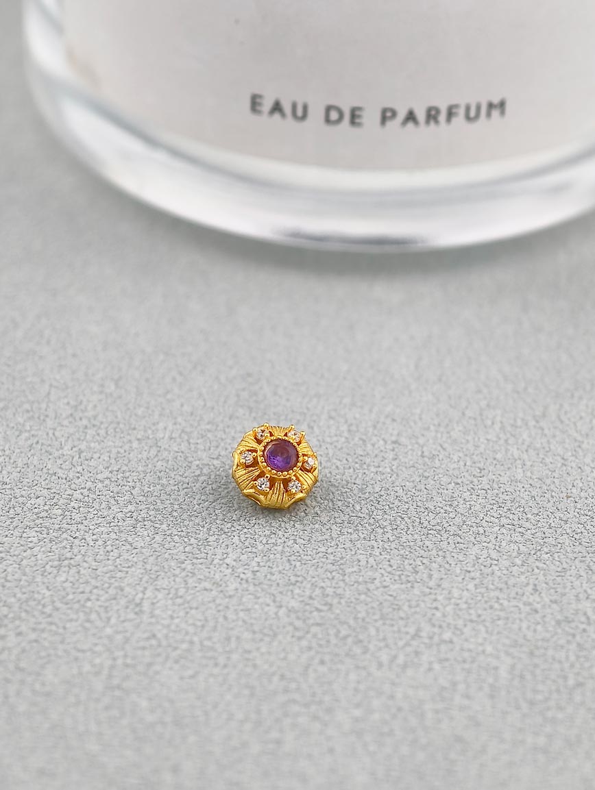 Natural Amethyst Sterling Silver DIY Accessory