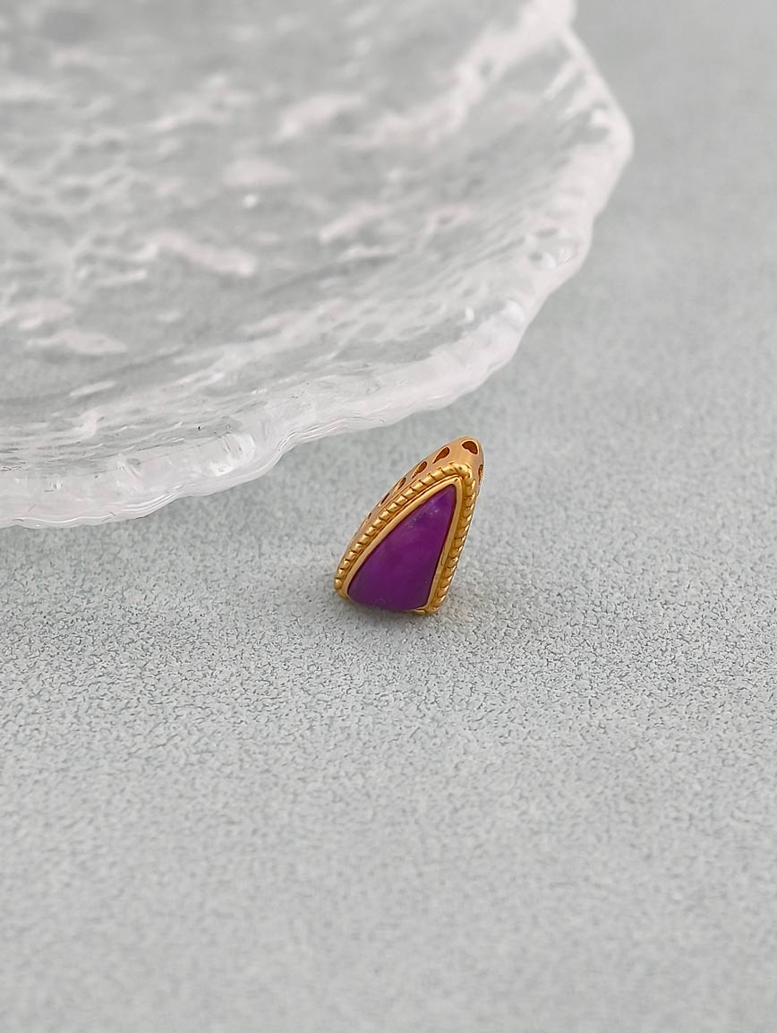 18K Gold Sugilite Unique Style DIY Accessory