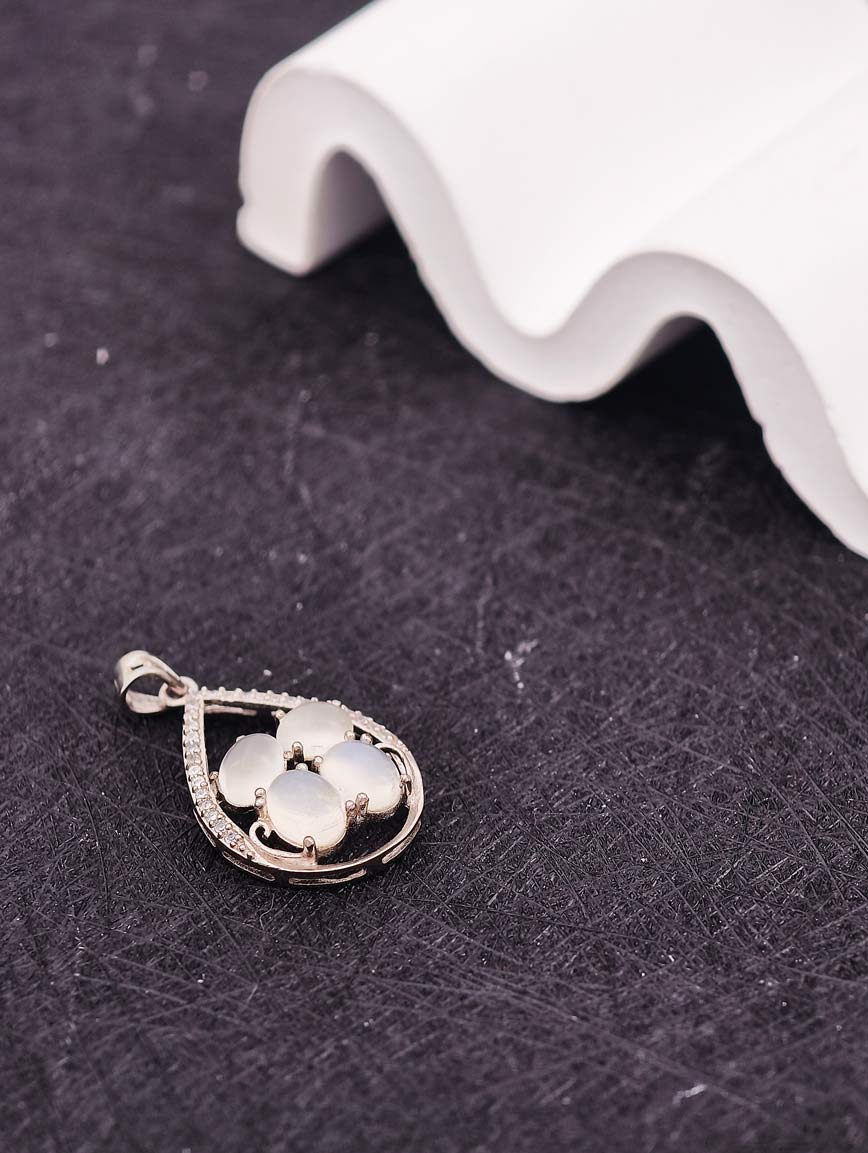 Natural Moonstone Sterling Silver Pendant