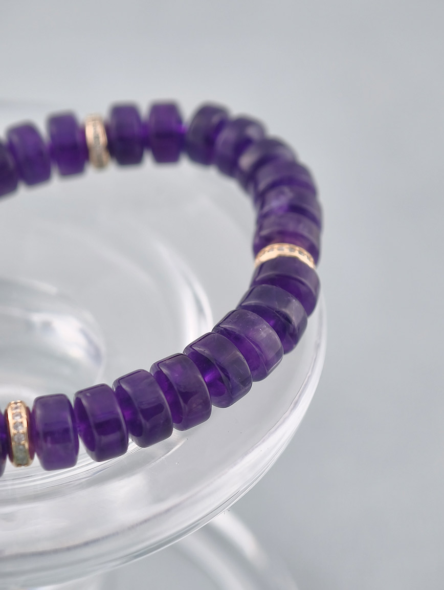 Natural Amethyst Exclusive Design Bracelet