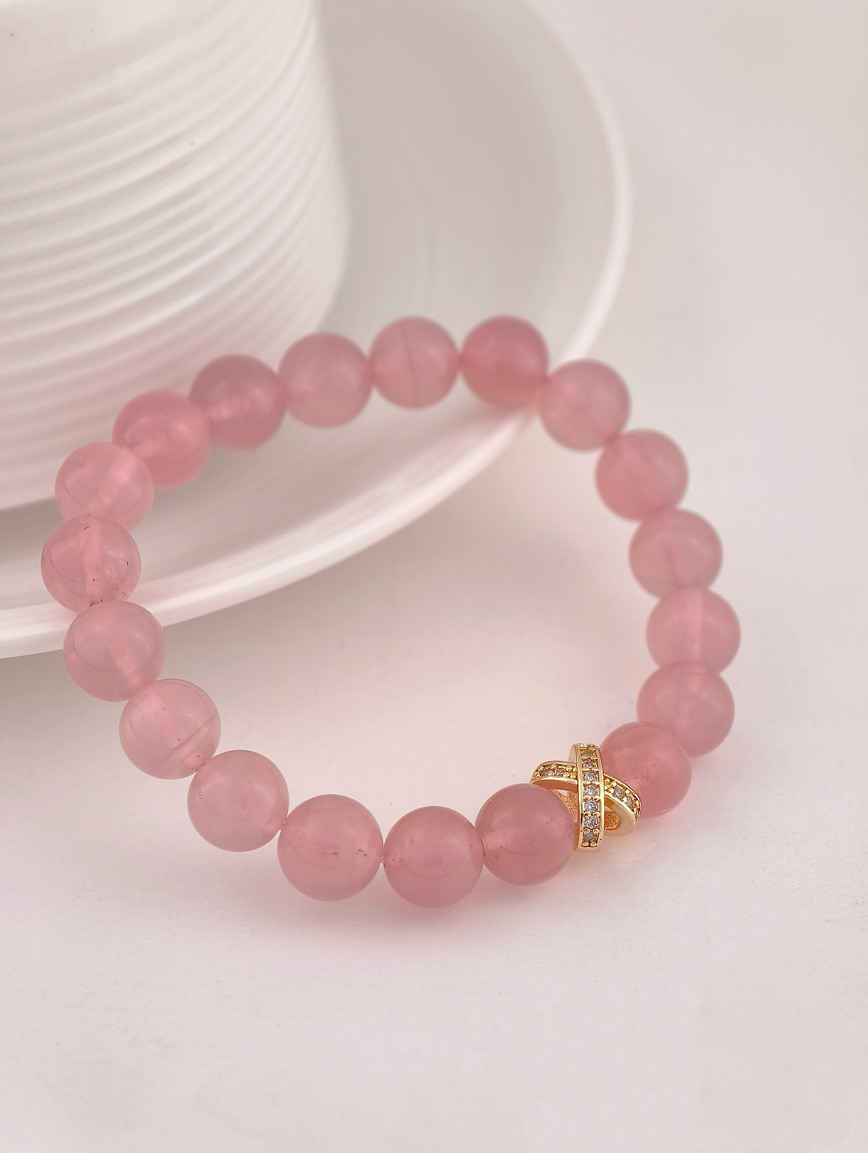Natural Rose Quartz Delicate Style Bracelet