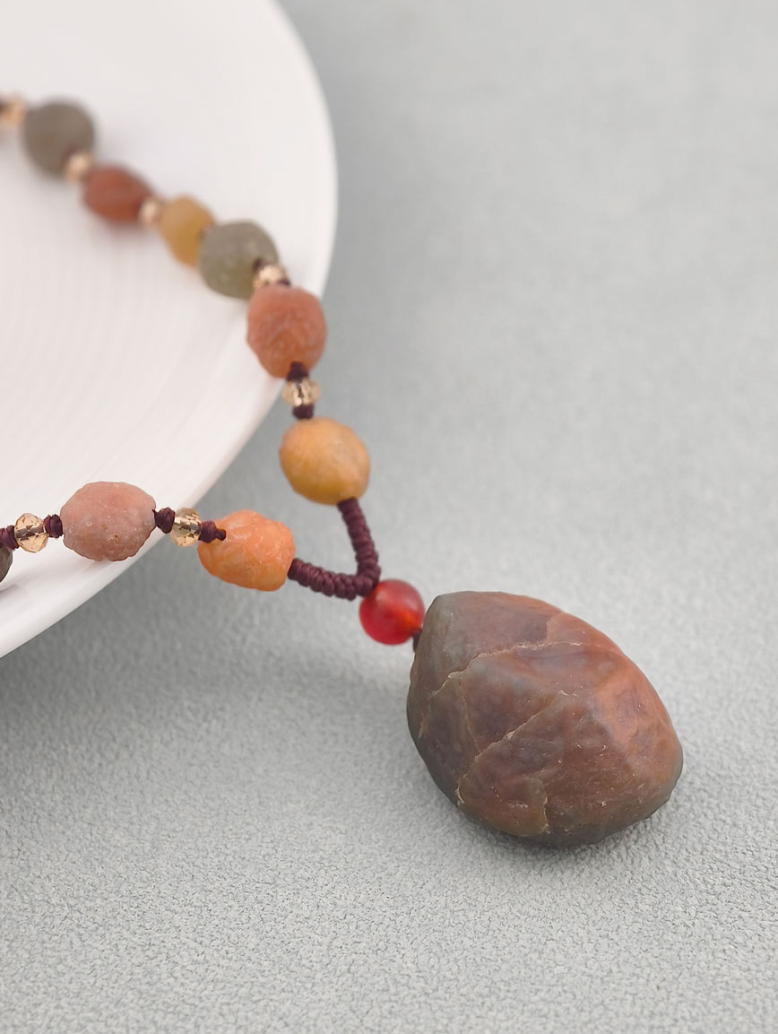 Natural Alxa Agate Necklace