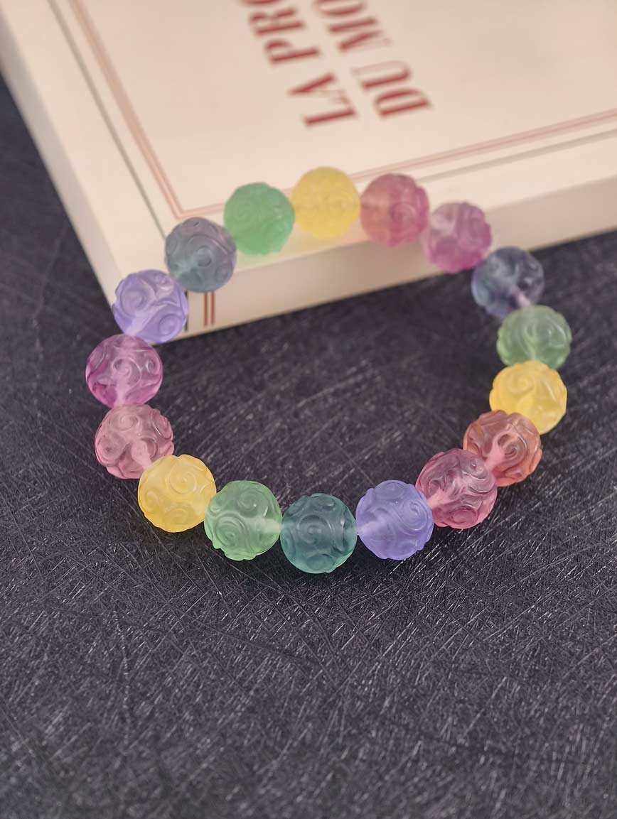 Natural Fluorite Simple Style Bracelet