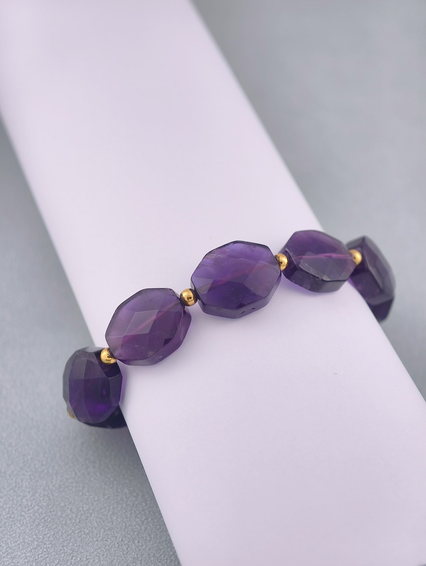 Natural Amethyst Delicate Style Bracelet