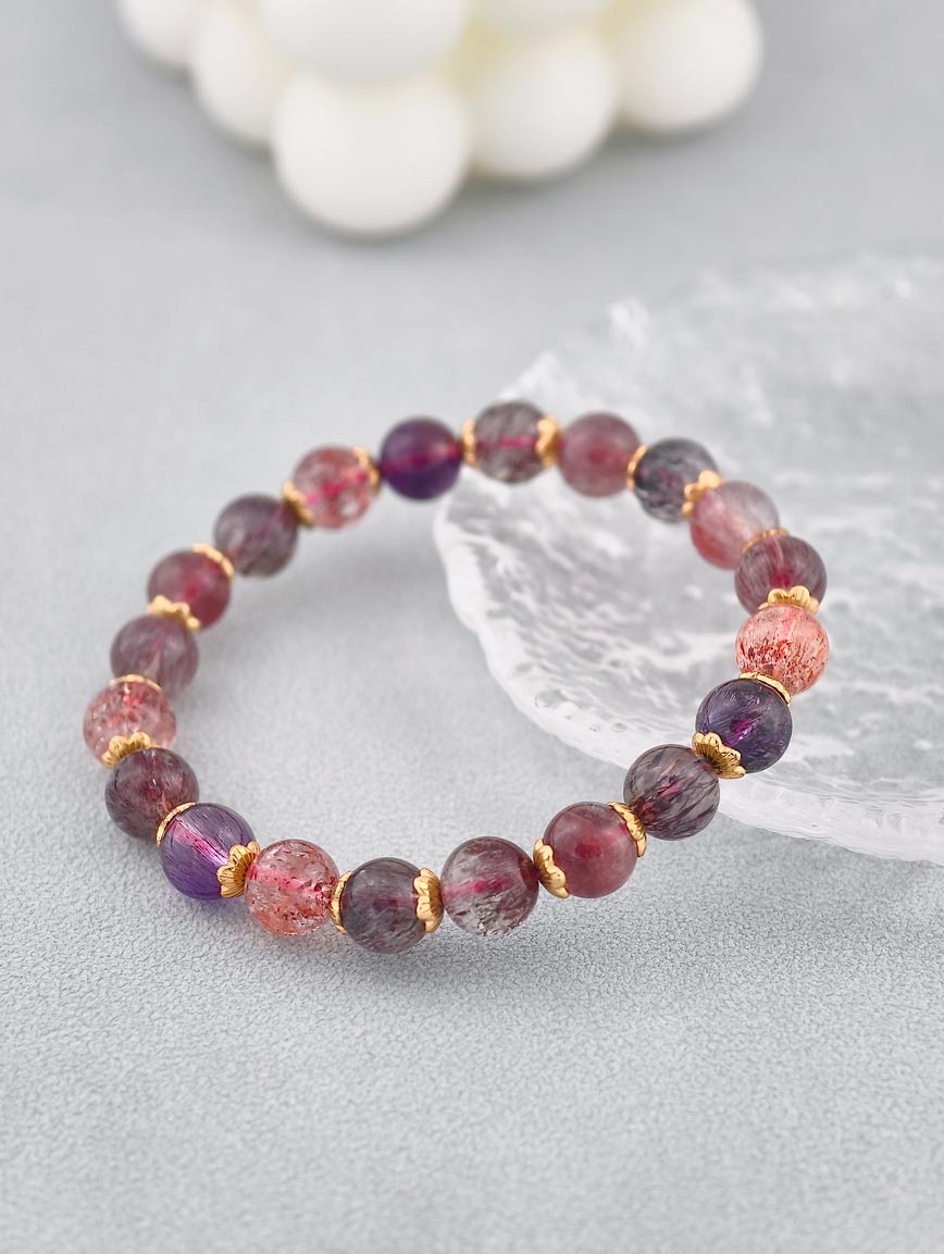 Natural Super Seven Simple Style Bracelet
