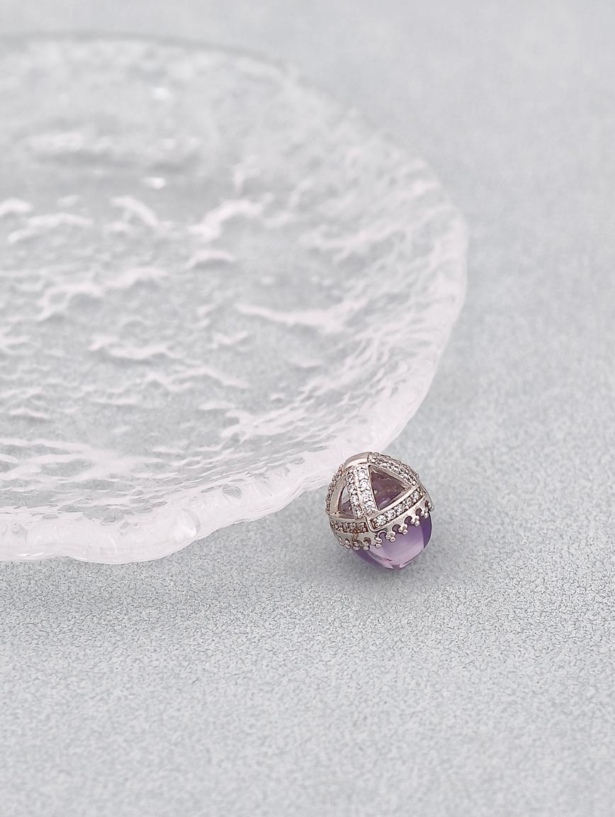 Natural Amethyst Sugar Tower Pendant