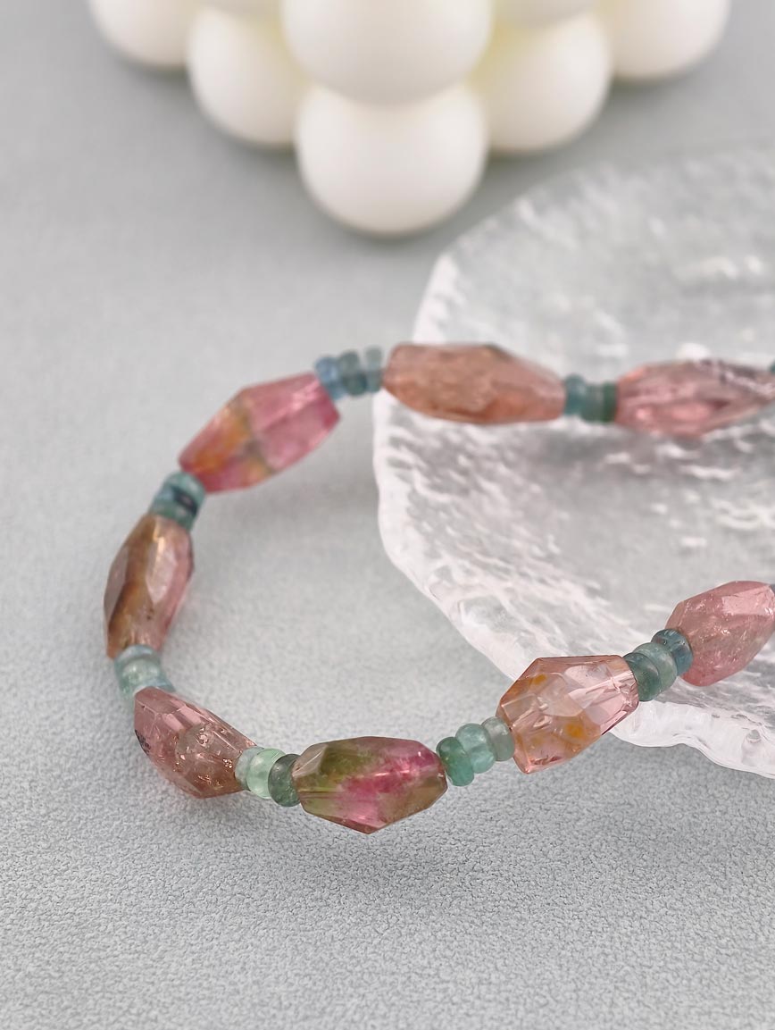 Natural Watermelon Tourmaline Necklace