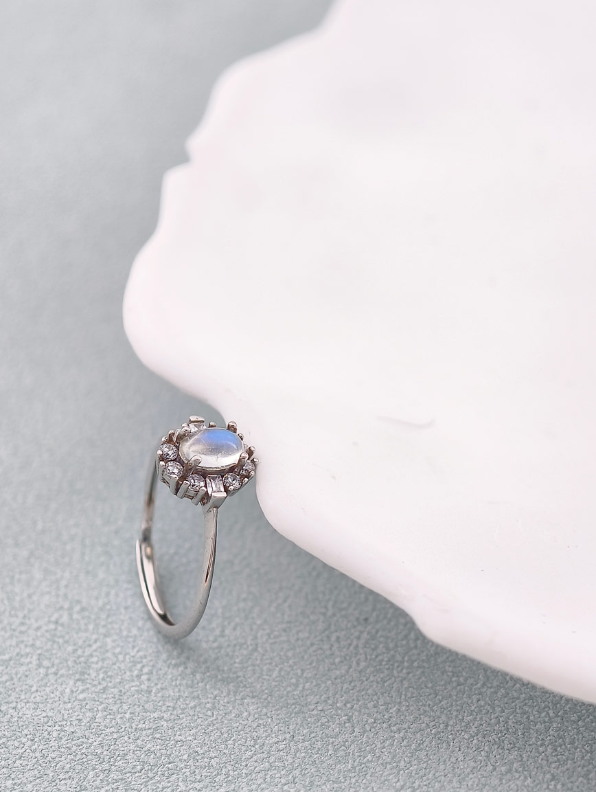 Natural Moonstone Delicate Ring