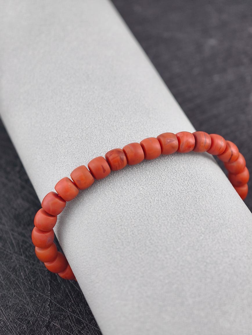 Natural South Red Agate Simple Style Bracelet