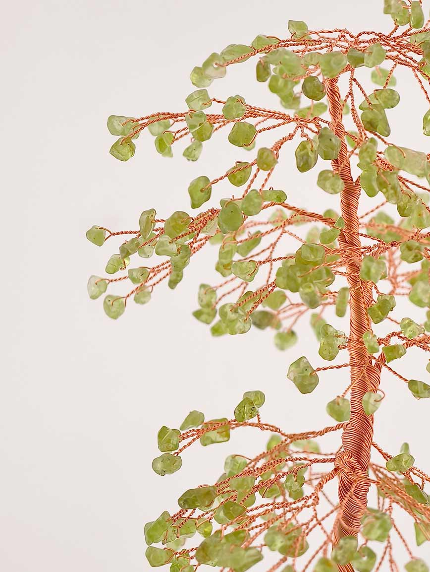 Natural Peridot Agate Cornucopia Tree