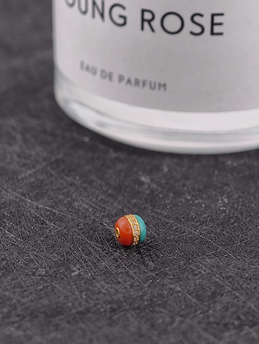 Natural South Red Agate and Turquoise Handmade Bead DIY Accessory