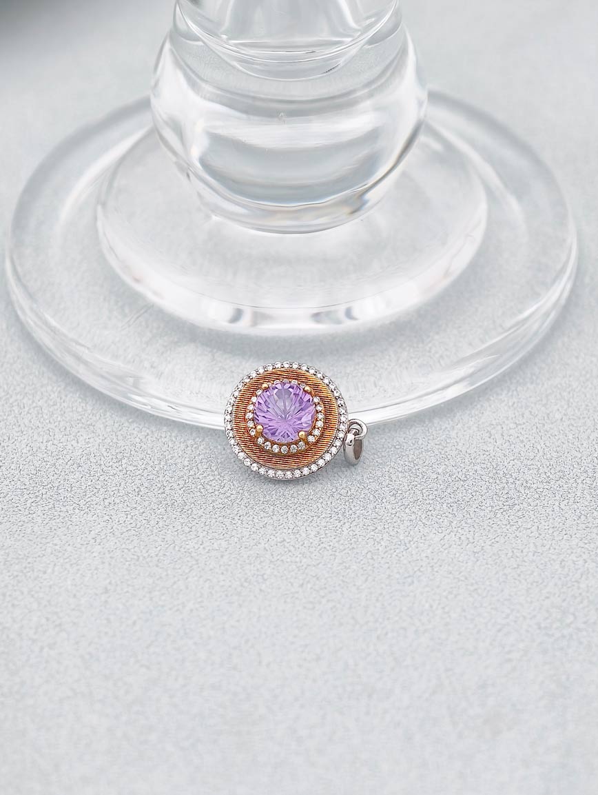 Lucky Wheel Amethyst Pendant