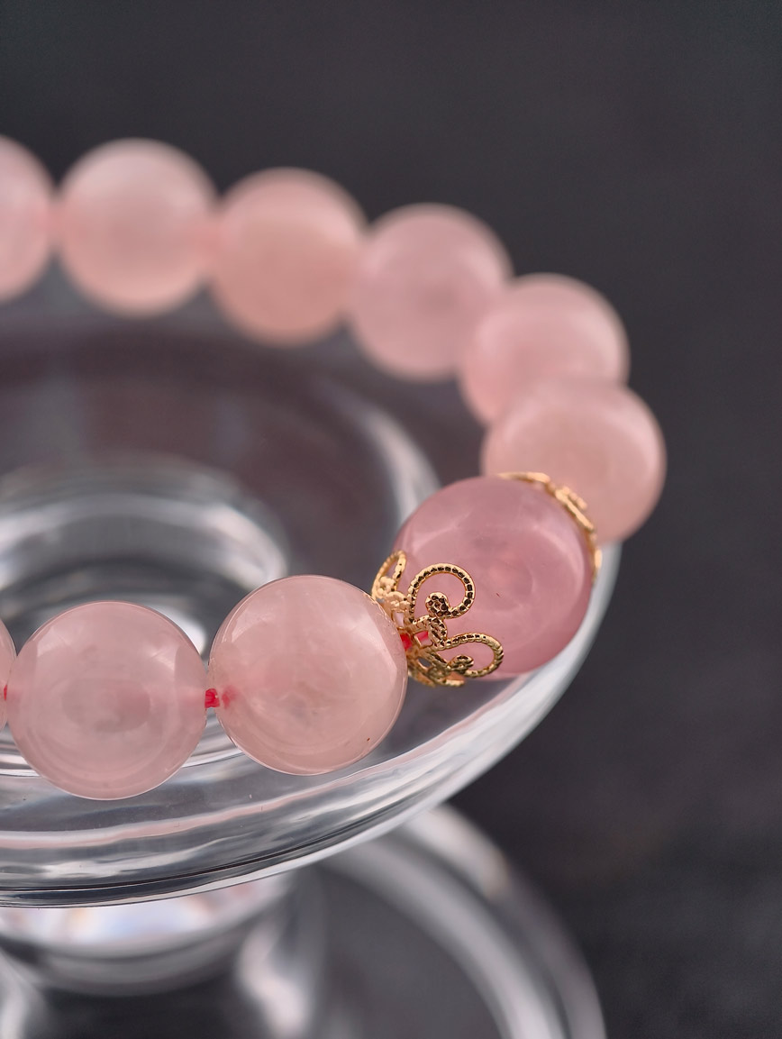 Natural Rose Quartz Simple Style Bracelet