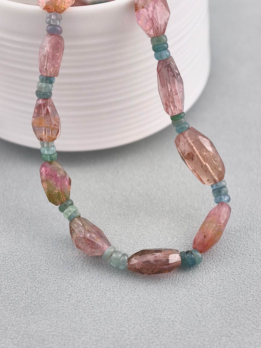 Natural Watermelon Tourmaline Necklace