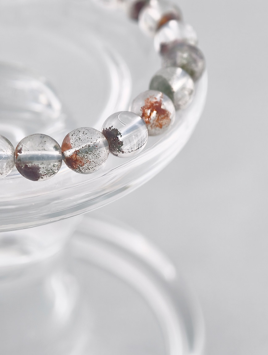 Natural Red and Green Phantom Bracelet