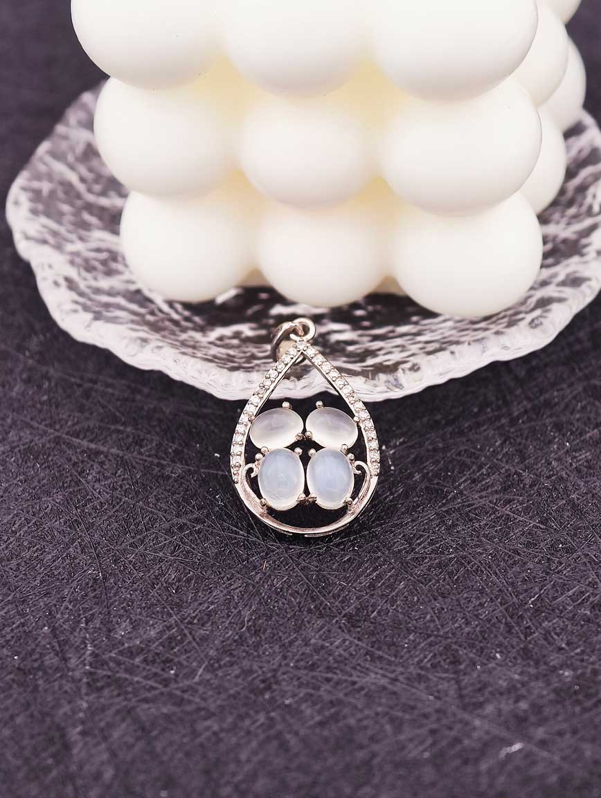 Natural Moonstone Sterling Silver Pendant