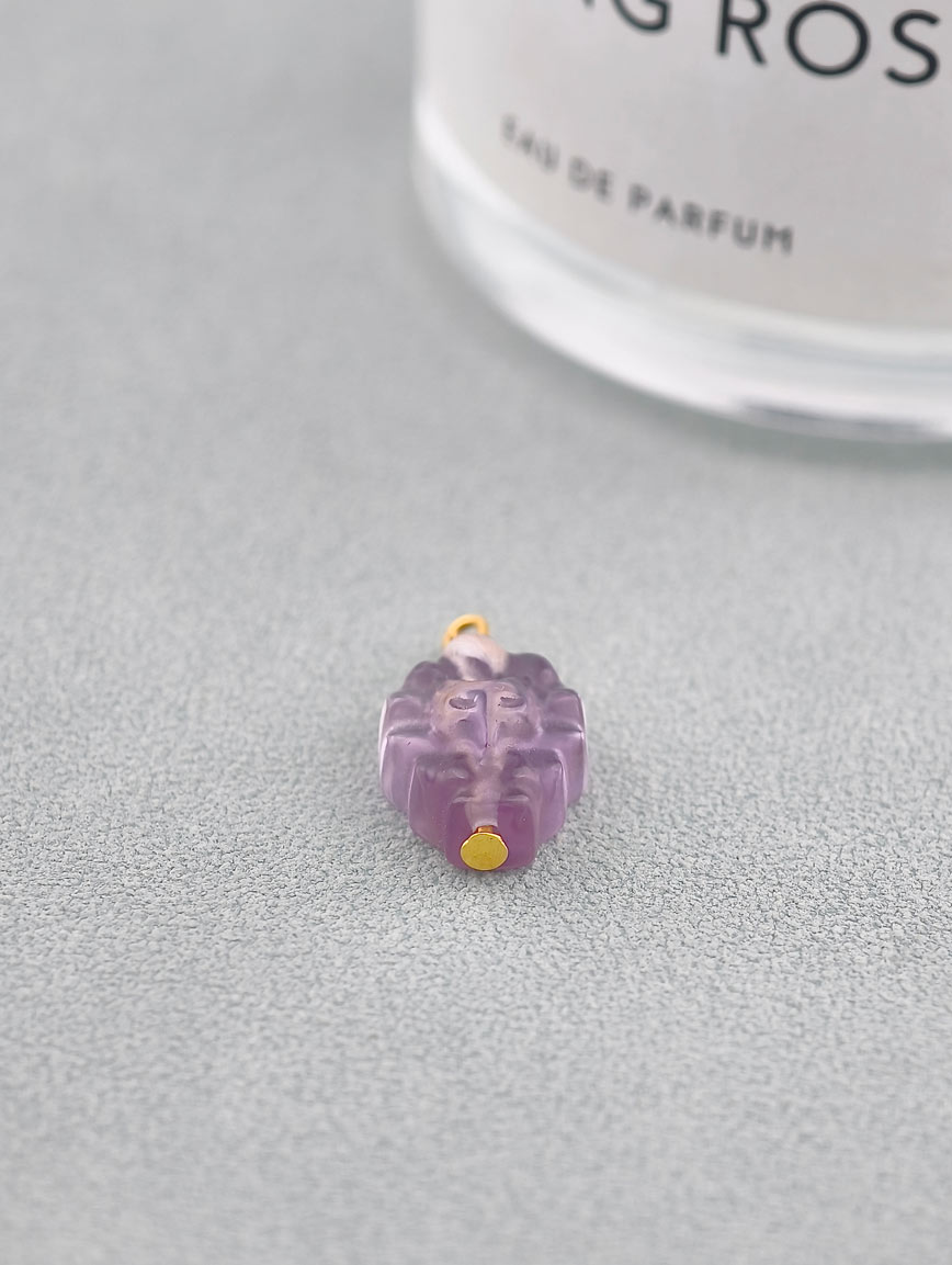 Natural Amethyst Nine-Tailed Fox DIY Accessory