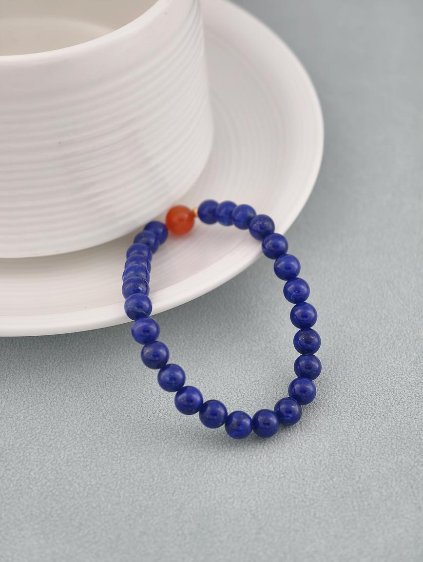 Natural Lapis Lazuli with South Red Agate Bracelet