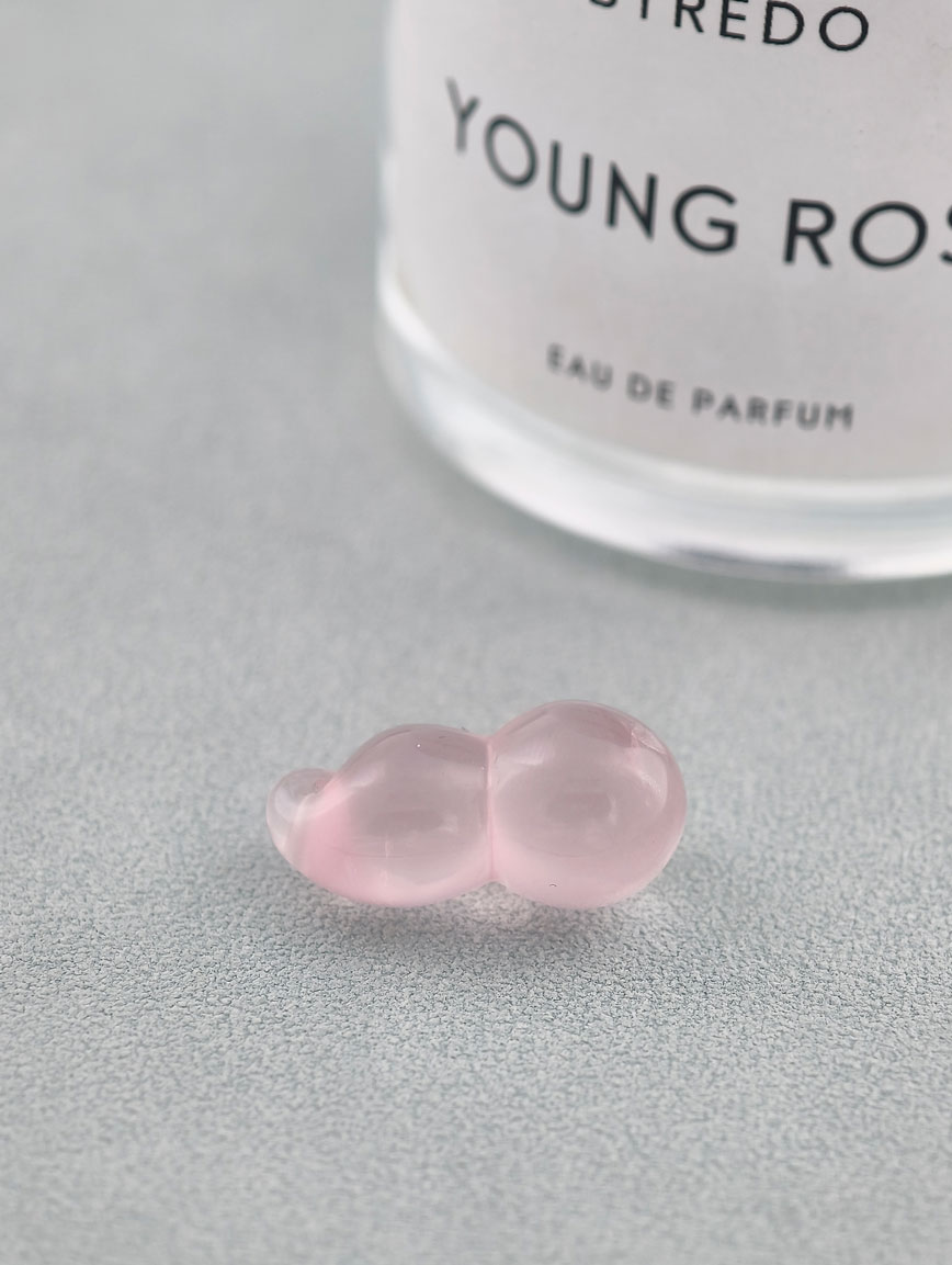 Natural Rose Quartz Gourd DIY Accessory